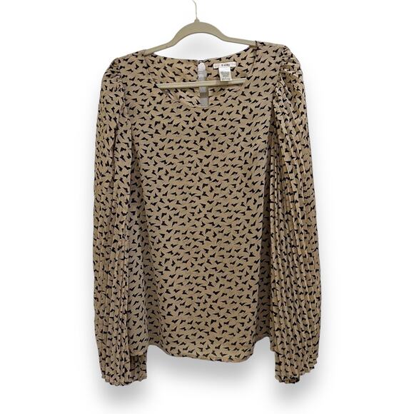 Esley boho pleated wide bell sleeve blouse - Picture 2 of 6